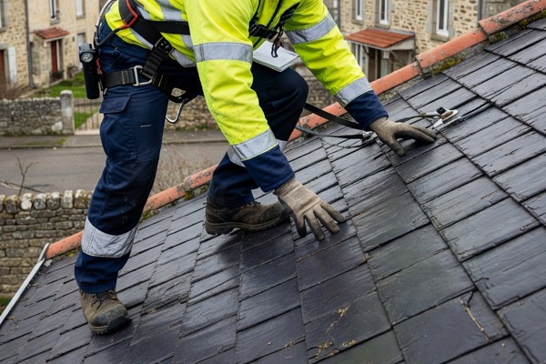Inspection de l'étanchéité d'une couverture en ardoise